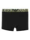 Emporio Armani Cotton Boxer With Elastic Waistband And Stretch Fit In Black