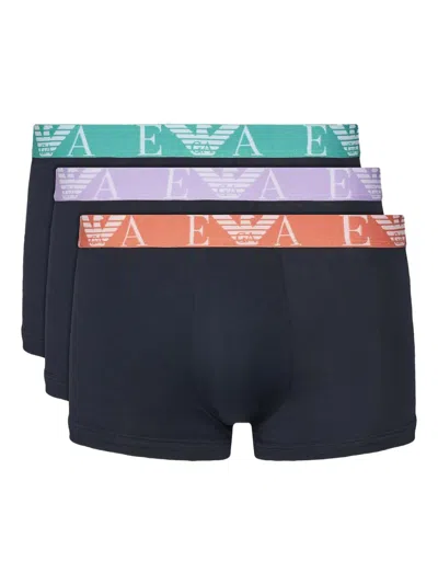 Emporio Armani Logo-waistband Boxers (pack Of Three) In Multi