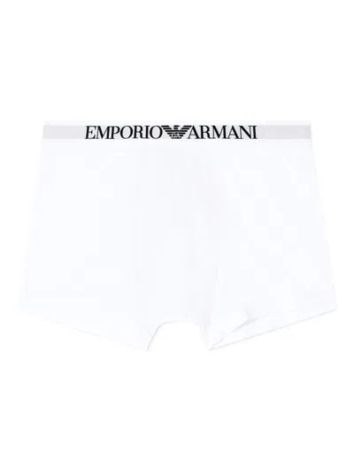 Emporio Armani Logo-waistband Boxers In White