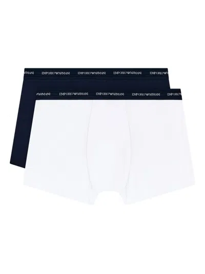 Emporio Armani Logo-waistband Briefs (pack Of Two) In Multi