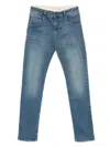 Emporio Armani Logo-waistband Jeans In Blue