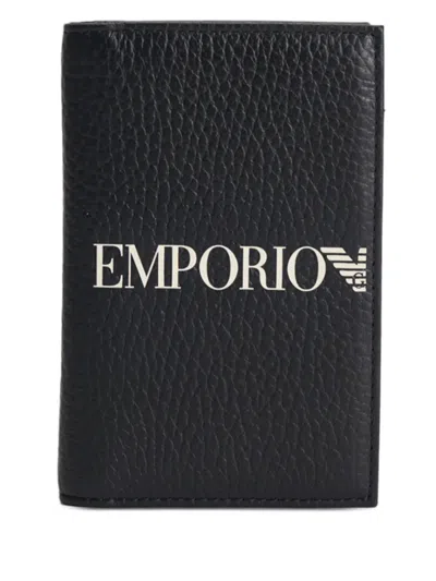 Emporio Armani Logo Wallet In Black