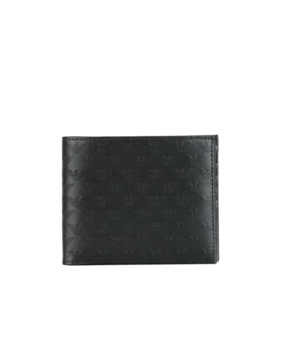 Emporio Armani Logo-debossed Pebble-grain Wallet In Neutral