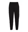Emporio Armani Logo Webbing Stripe Sweatpants In Black