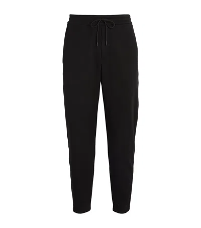 Emporio Armani Logo Webbing Stripe Sweatpants In Black