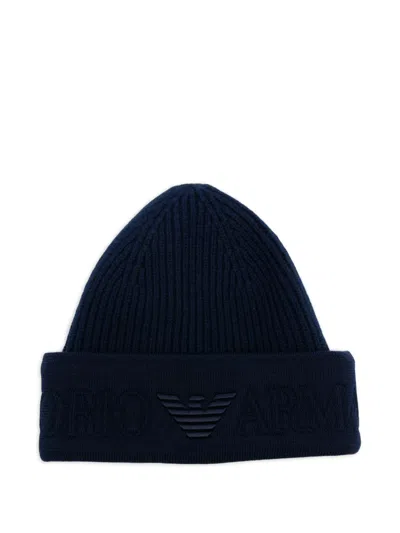 Emporio Armani Logo Wool Beanie