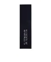 Emporio Armani Logo Wool Scarf In Black