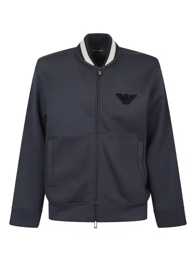 EMPORIO ARMANI LOGO ZIPPED SWEATSHIRT