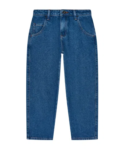 Emporio Armani Kids' Logo-appliqu Jeans In Blue