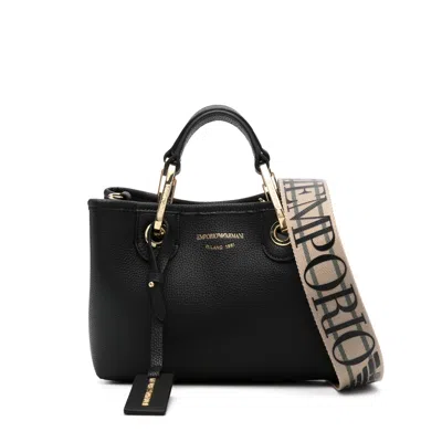 Emporio Armani Logo-debossed Crossbody Bag In Black