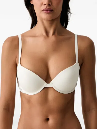 Emporio Armani Logo-detail Bra In White