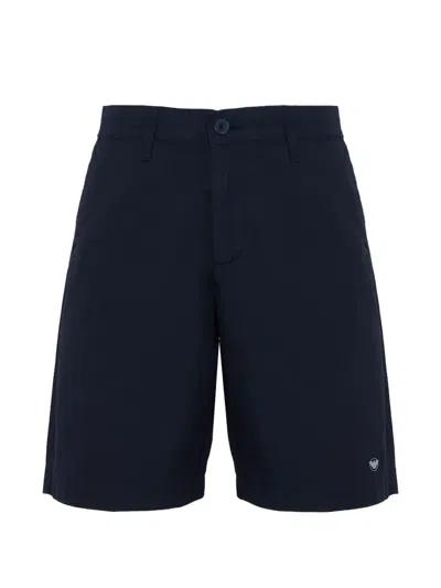 Emporio Armani Logo Bermuda Shorts In Blue