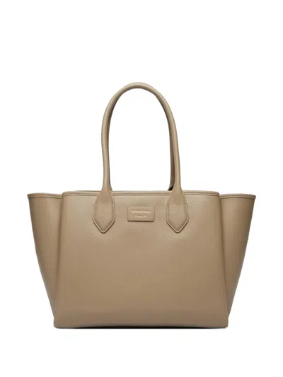 Emporio Armani Logo-detail Tote Bag In Neutral