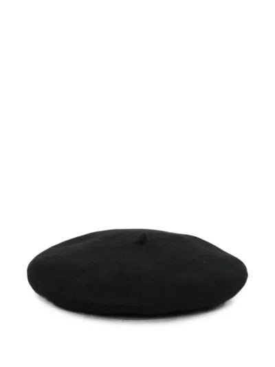 Emporio Armani Logo-embossed Beret In Purple