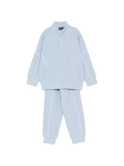Emporio Armani Kids' Logo-embossed Tracksuit Set In Blue