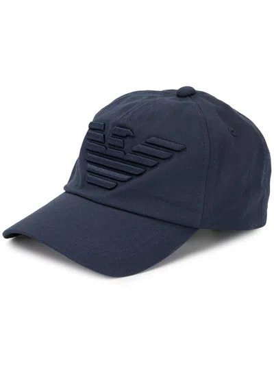 Emporio Armani Logo-embroidered Baseball Cap In Blue