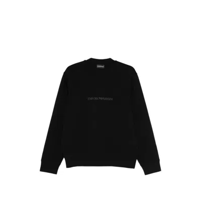 Emporio Armani Logo-embroidered Crew Neck Sweatshirt In Animal Print