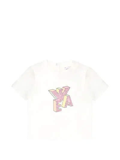 Emporio Armani Babies' Logo-graphic T-shirt In White