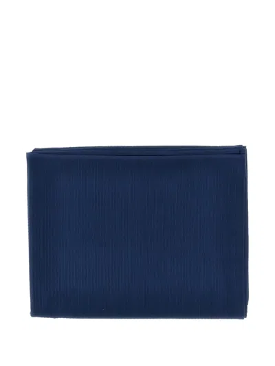 Emporio Armani Logo-jacquard Beach Towel In Blue