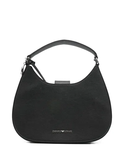 Pre-owned Emporio Armani Logo-lettering Shoulder Bag In Black