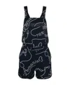 Emporio Armani Logomania-print Sleeveless Playsuit In Black
