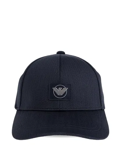 Emporio Armani Logo-patch Baseball Cap In Black