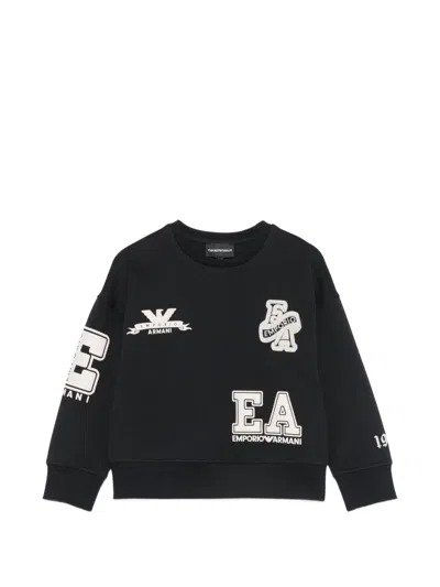 Emporio Armani Logo-patch Sweater In Black