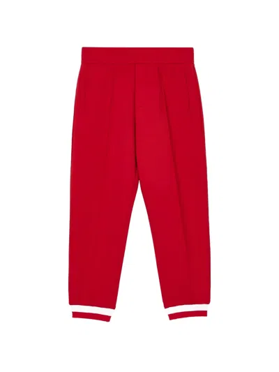 Emporio Armani Kids' Logo-patch Tracksuit Trousers In Red