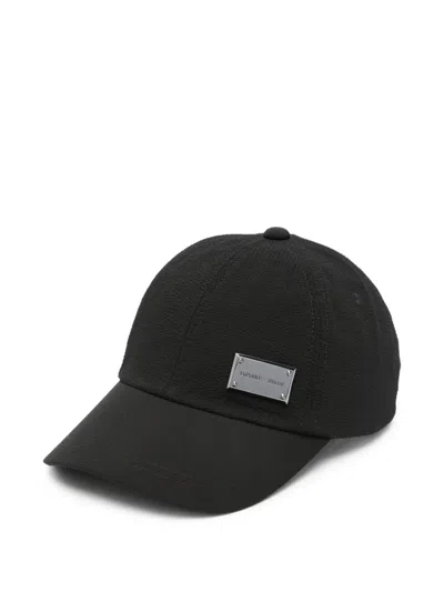 Emporio Armani Logo-plaque Baseball Cap In Black