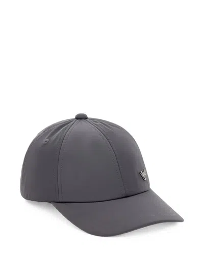 Emporio Armani Logo-plaque Baseball Cap In Gold