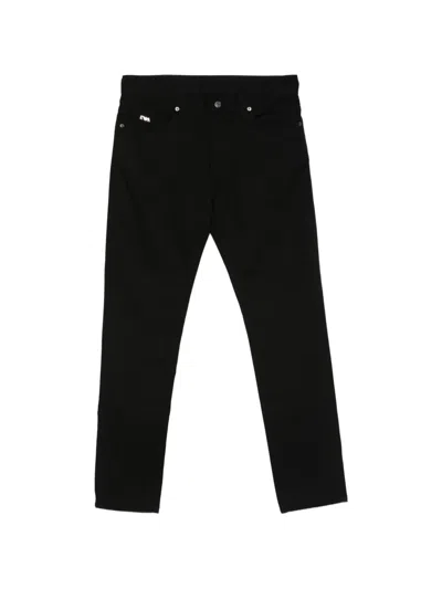 Emporio Armani Logo-plaque Jeans In Black