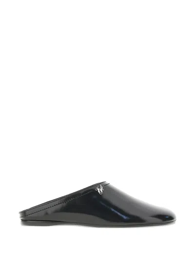 Emporio Armani Logo-plaque Mules In Black