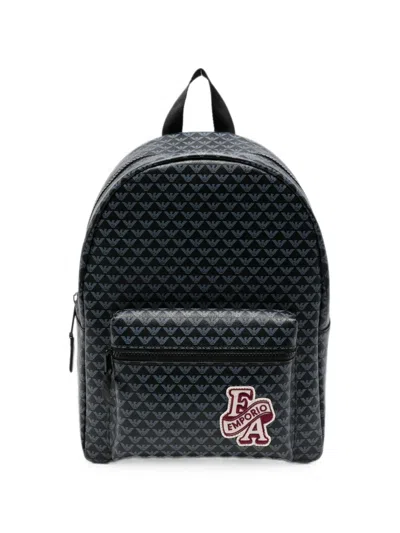 Emporio Armani Logo-print Backpack In Black
