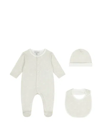 Emporio Armani Babies' Logo-print Pyjama Set (set Of Three) In White
