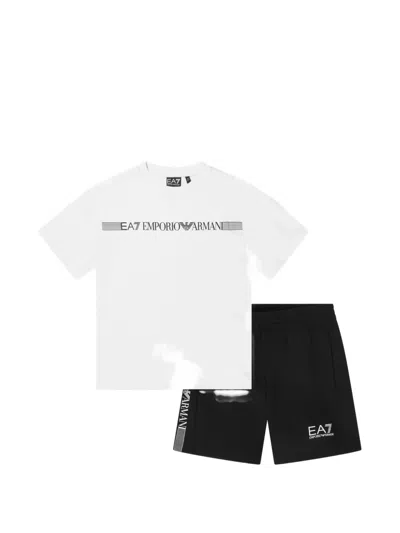Emporio Armani Kids' Logo-print Shorts Set In Multi