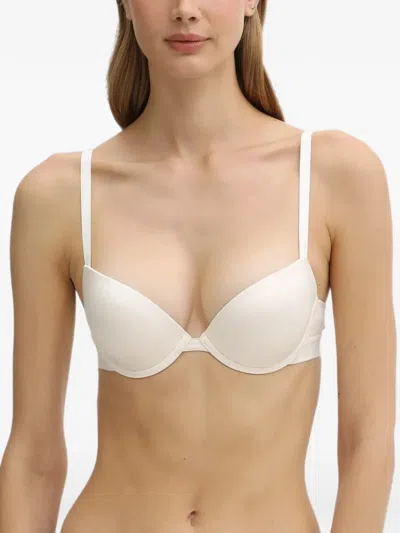 Emporio Armani Logo-tape Push-up Bra In White