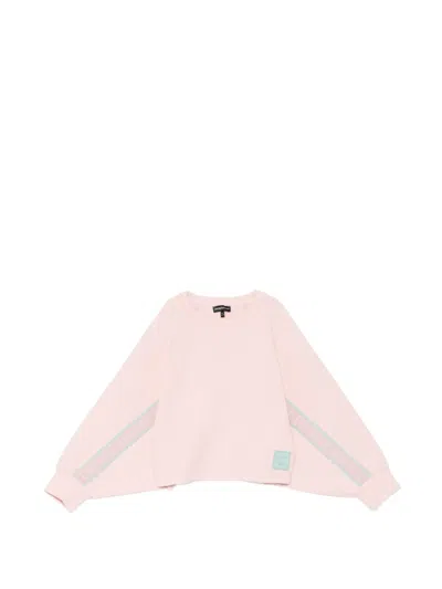 Emporio Armani Kids' Logo-tape Sweatshirt In Pink