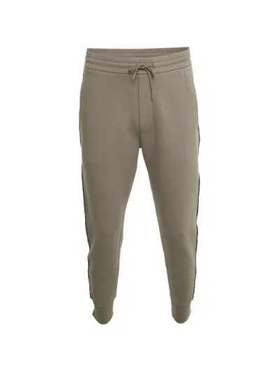 Pre-owned Emporio Armani Logo-tape Track Pants In Neutrals