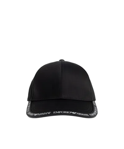 Emporio Armani Logo-trim Baseball Cap In Neutral