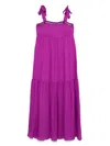 Emporio Armani Long Dress In Purple
