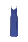 Emporio Armani Woman Maxi Dress Blue Size 14 Viscose In Blue
