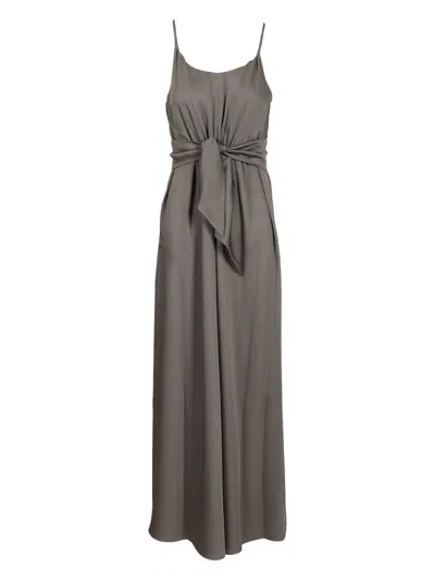 Emporio Armani Long Dress Dresses Grey In Gray
