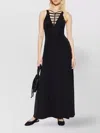 Emporio Armani Long Dress With Flared Hem And Scoop Back