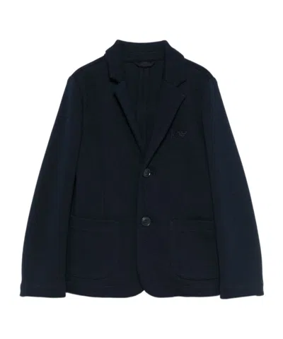 Emporio Armani Long Sleeve Blazer In Black