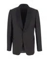 Emporio Armani Brown Single-breasted Jacket With Shawl Revers In Wool Blend Man In Brown