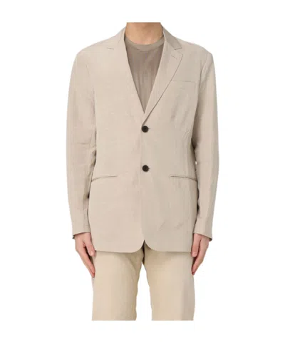 Emporio Armani Long Sleeve Blazer In Nude
