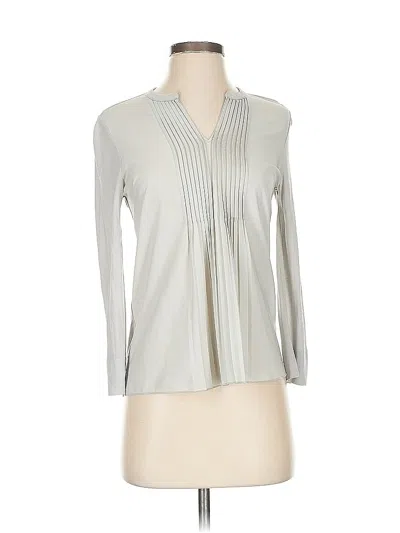Pre-owned Emporio Armani Long Sleeve Blouse In Gray