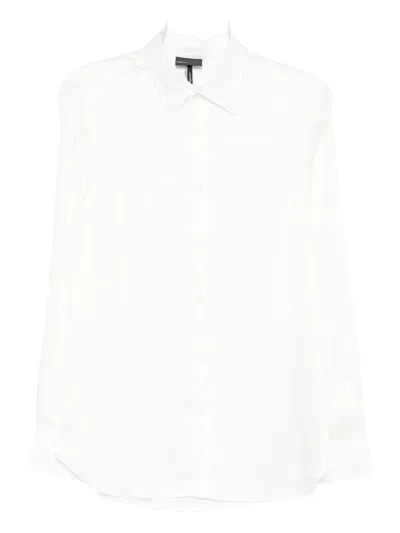 Emporio Armani Long-sleeve Button-up Shirt In White