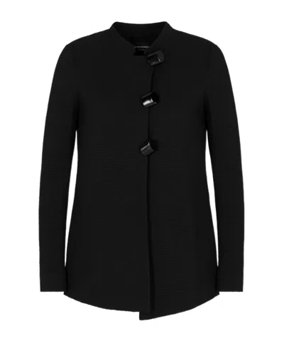 Emporio Armani Long Sleeve Casual Jacket In Black