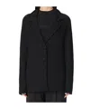 Emporio Armani Tailored Blazer Jacket In Textured Fabric In Black